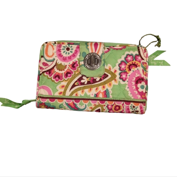 Vera Bradley Turn Lock Wallet"Tutti-frutti" pattern Paisley. Multiple colors. - Picture 1 of 7